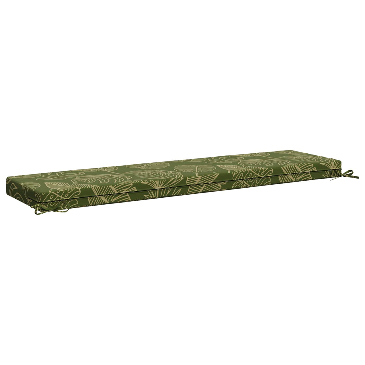 Bench Cushion SOEST 100% Polyester Leaf Design 150 x 40 x 8 cm