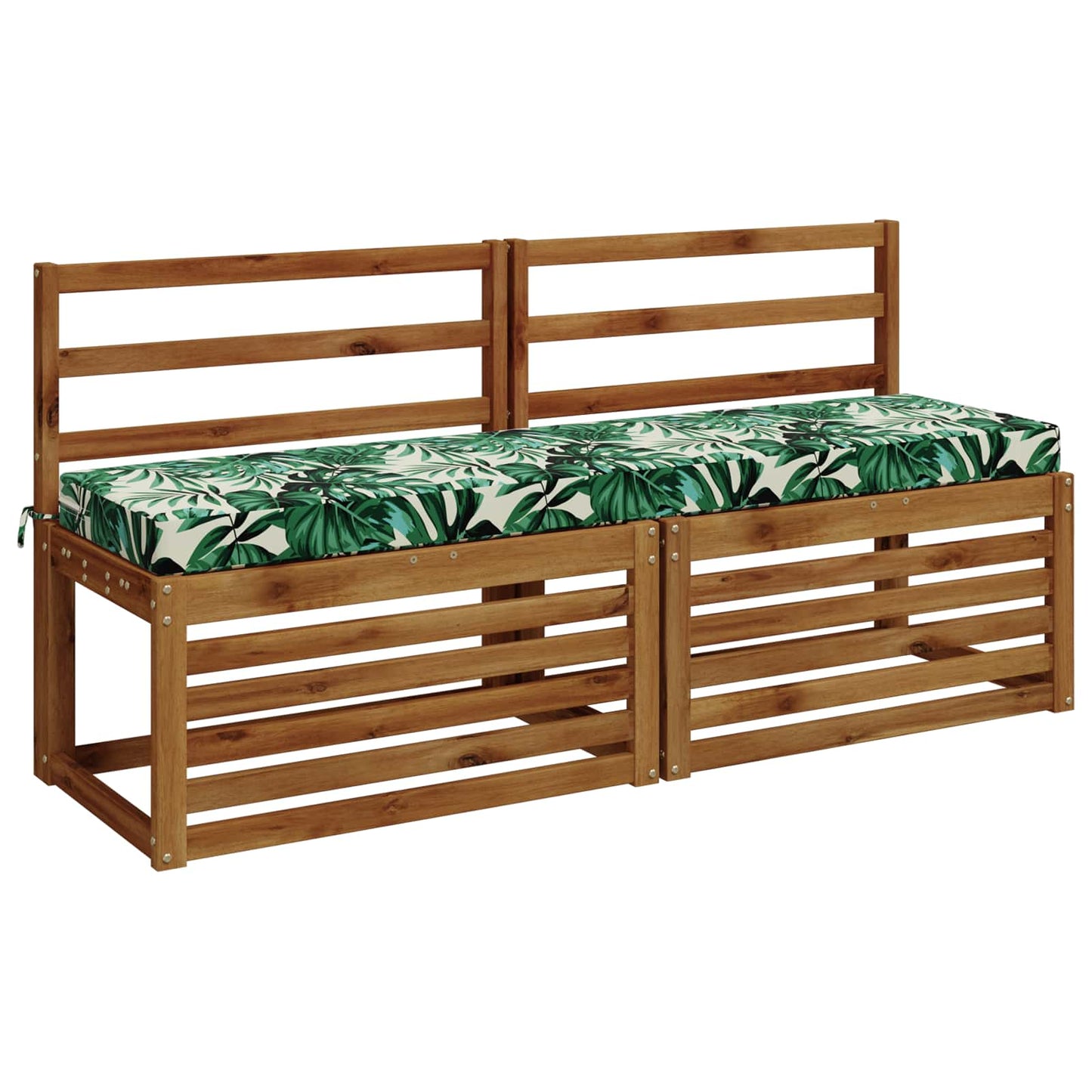 Bench Cushion SOEST 100% Polyester Leaf Pattern 150 x 40 x 8 cm