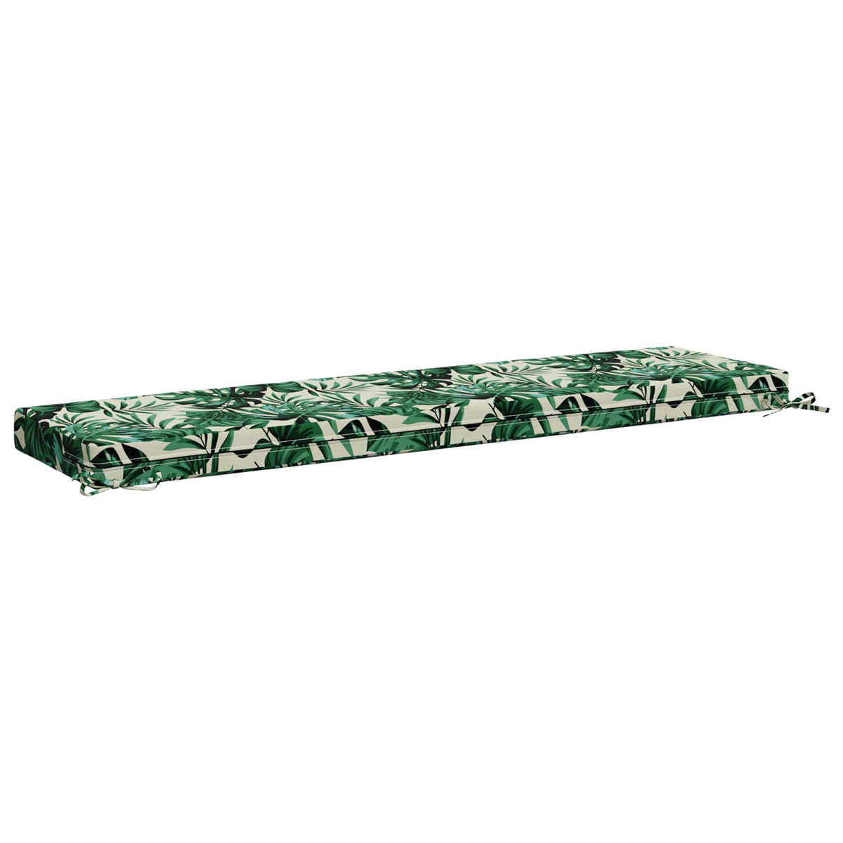 2-Piece Bench Cushions SOEST 2 pcs 100% Polyester Leaf Pattern