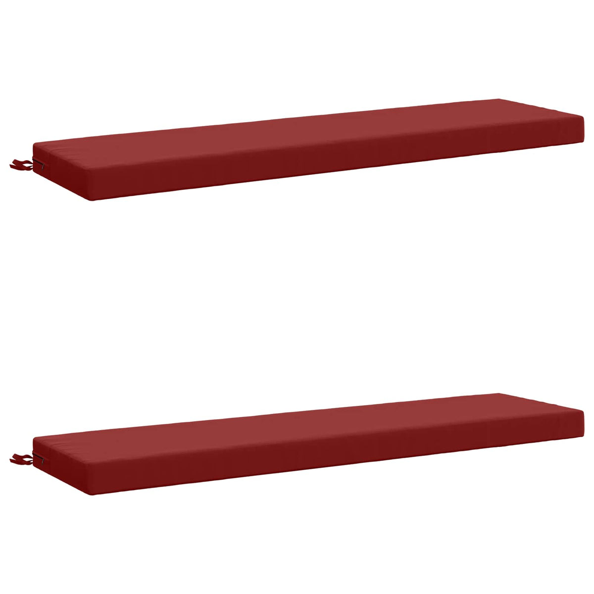 2-Piece Bench Cushions SOEST 2 pcs 100% Polyester Wine Red