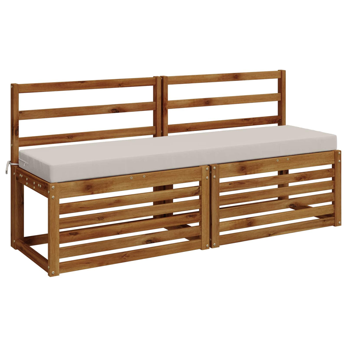 Bench Cushion SOEST 100% Polyester White 160 x 40 x 8 cm