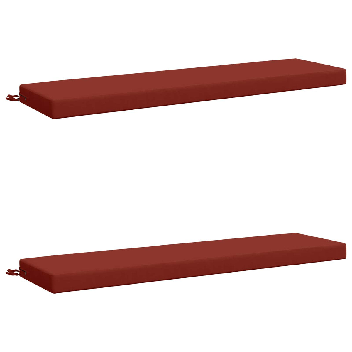 Bench Cushions SOEST 2 pcs 100% Polyester Red 160 x 40 x 8 cm