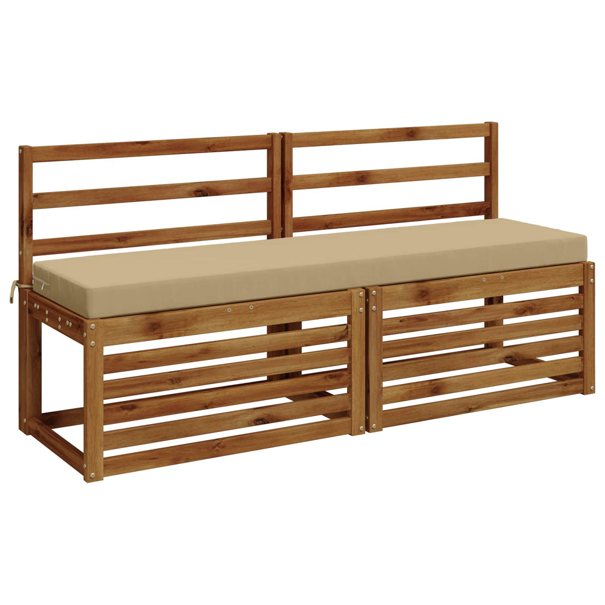 Bench Cushion SOEST 100% Polyester Beige 160 x 40 x 8 cm