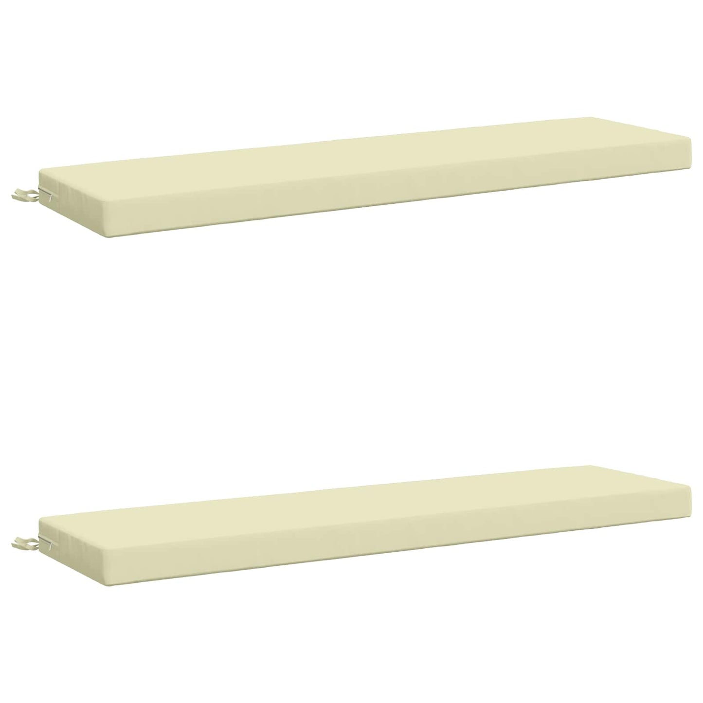 2-Piece Bench Cushions SOEST 2 pcs 100% Polyester Cream