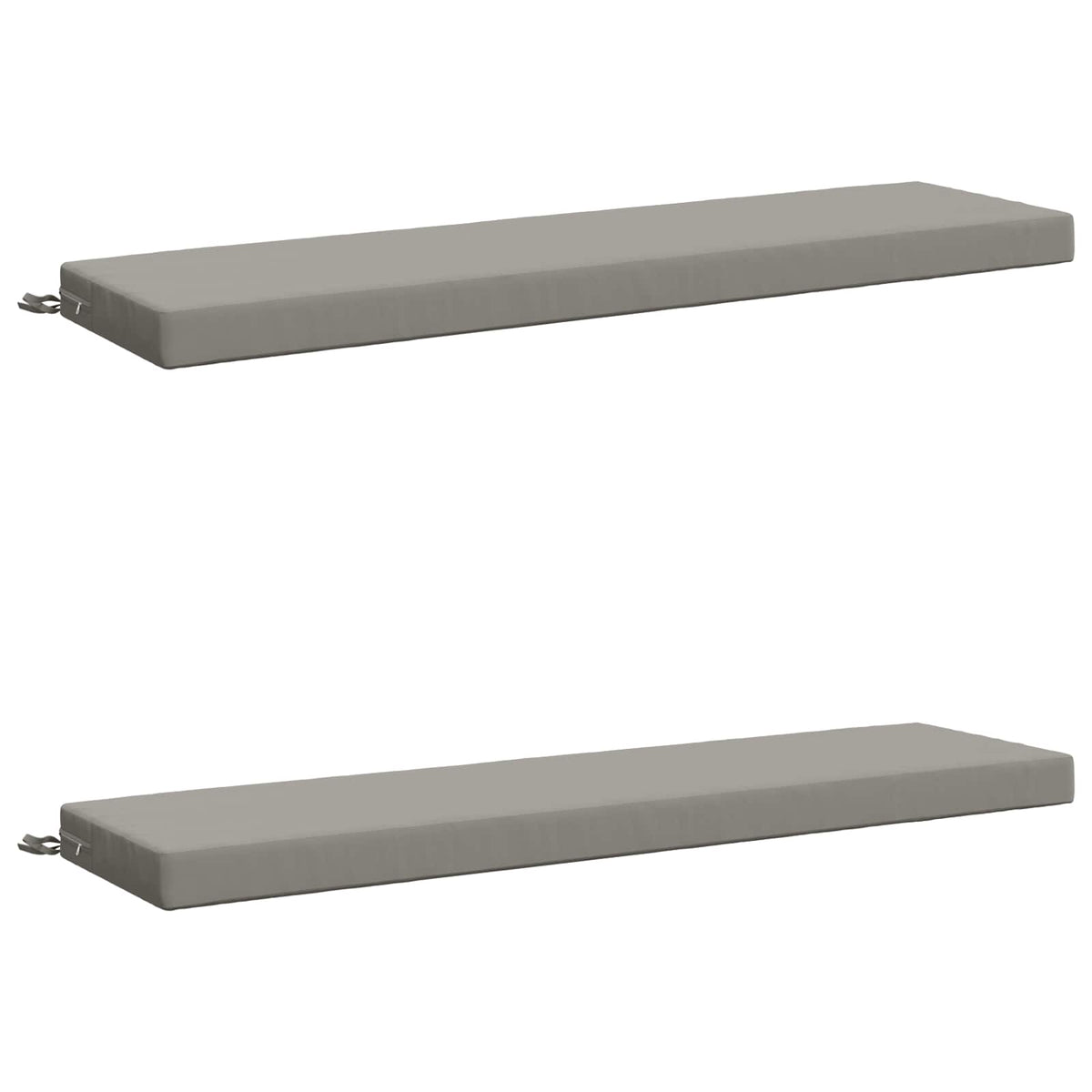2-Piece Bench Cushions SOEST 2 pcs 100% Polyester Grey