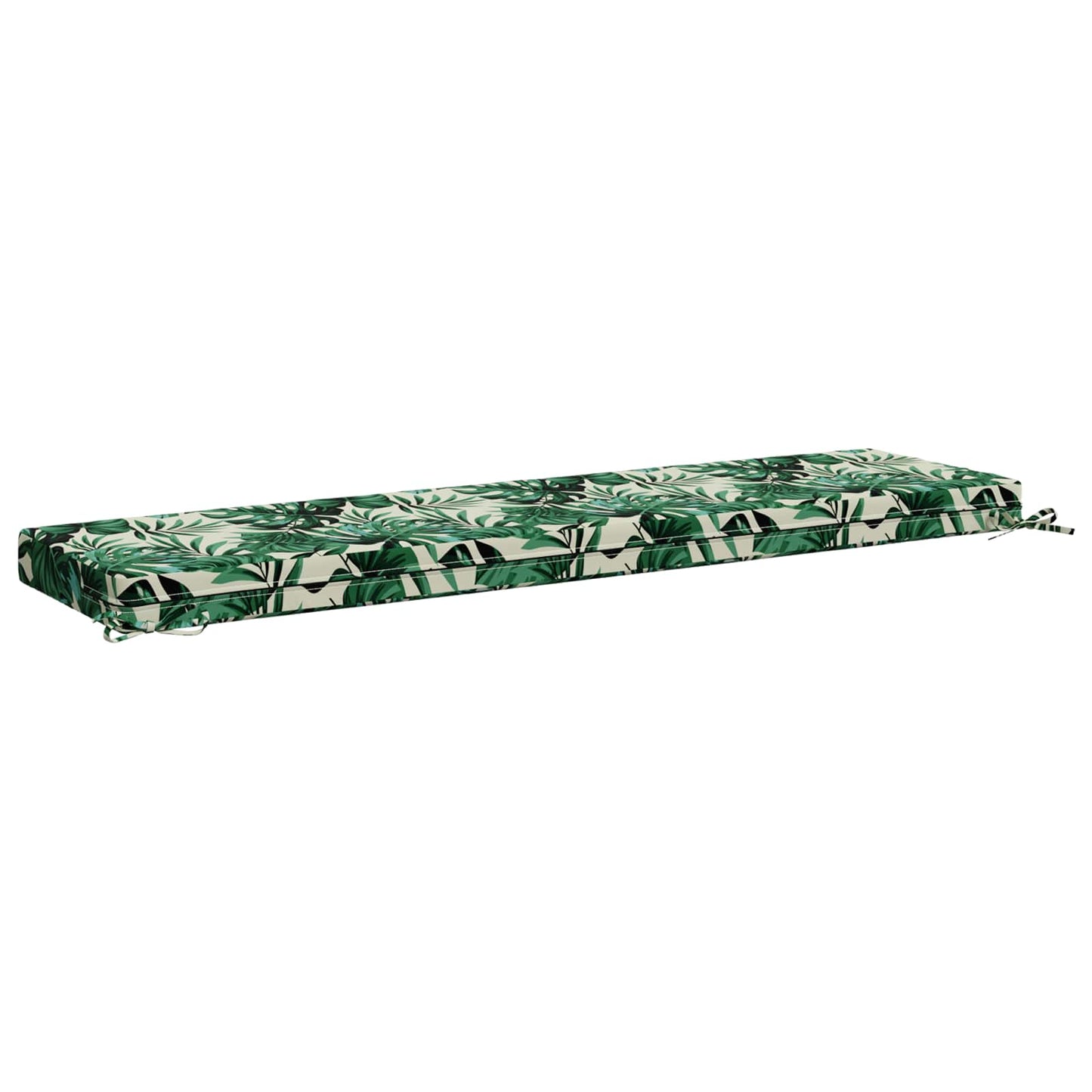2-Piece Bench Cushions SOEST 2 pcs 100% Polyester Leaf Pattern