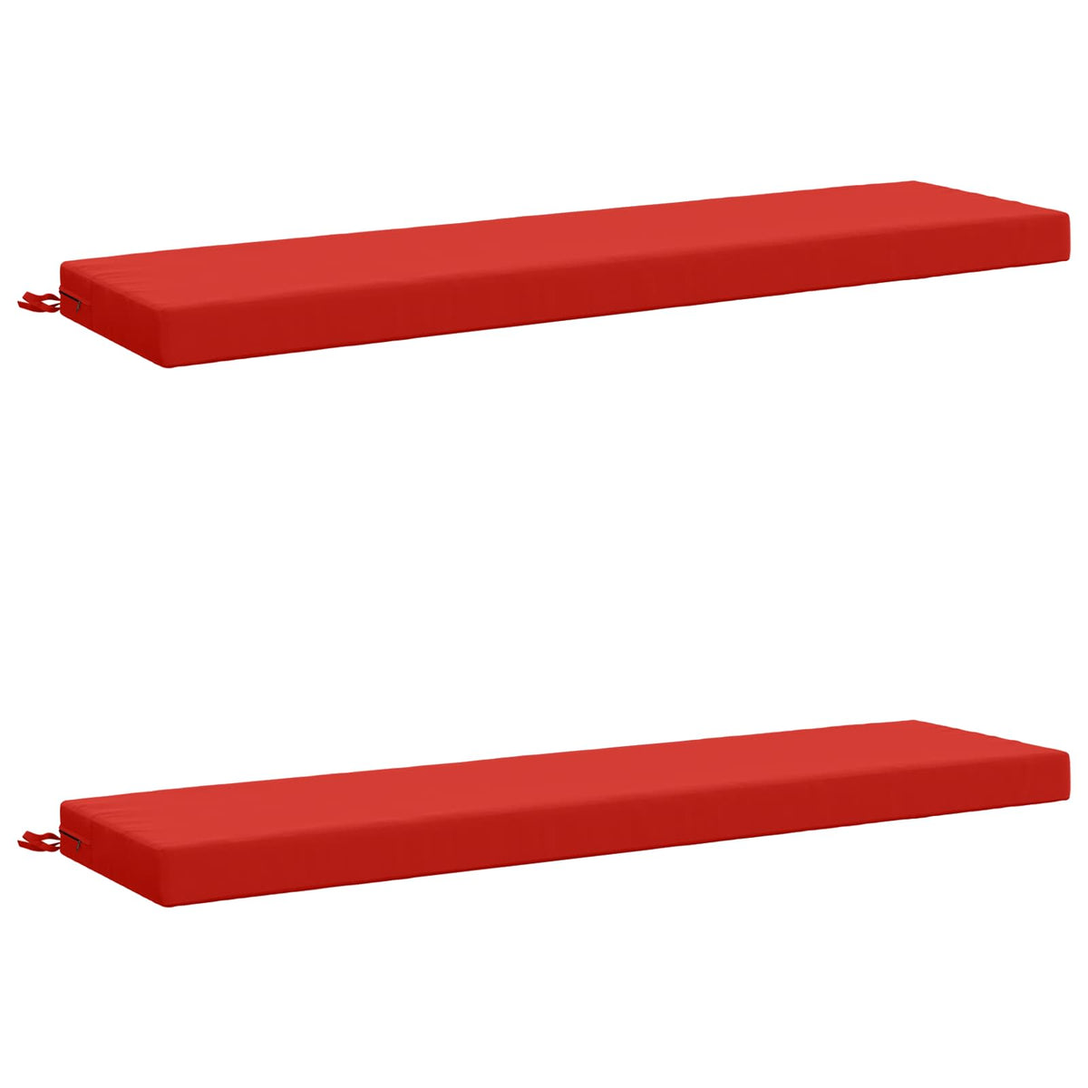Bench Cushions SOEST 2 pcs 100% Polyester Red 160 x 40 x 8 cm