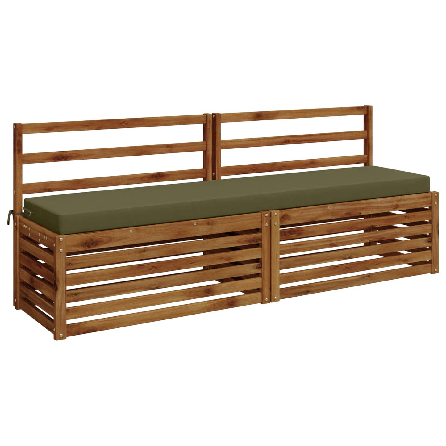 Bench Cushion SOEST 100% Polyester Olive Green 170 x 40 x 8 cm