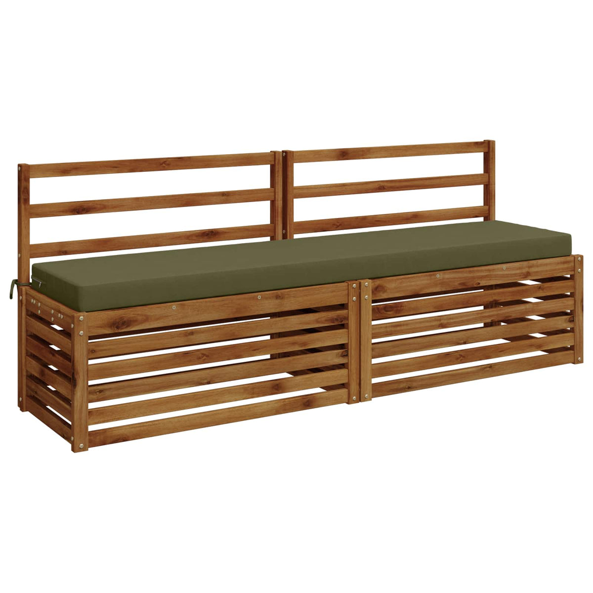 Bench Cushion SOEST 100% Polyester Olive Green 170 x 40 x 8 cm