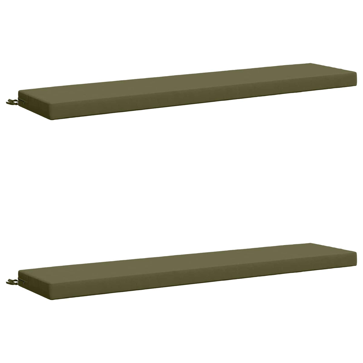 Bench Cushions SOEST 2 pcs 100% Polyester Olive Green