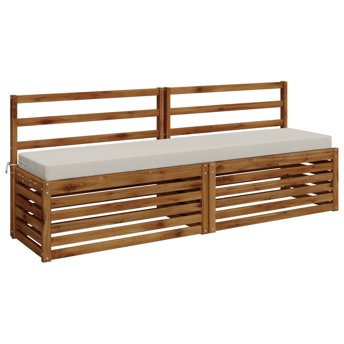 Bench Cushion SOEST 100% Polyester White 170 x 40 x 8 cm