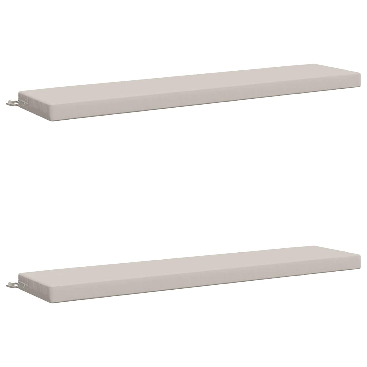 Bench Cushions SOEST 2 pcs 100% Polyester White 170 x 40 x 8 cm