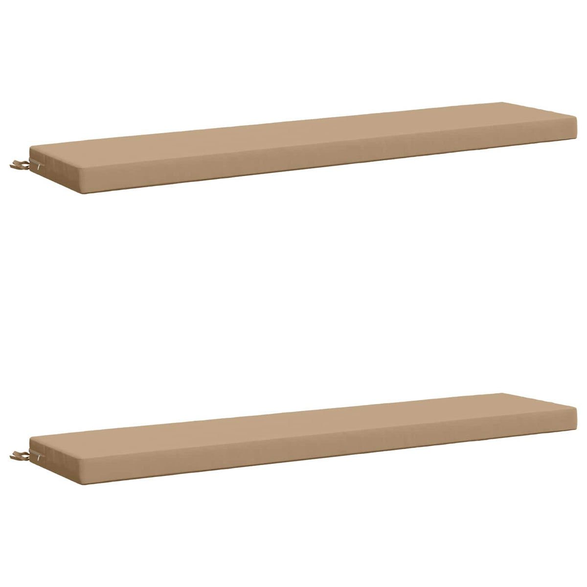 Bench Cushions SOEST 2 pcs 100% Polyester Sand 170 x 40 x 8 cm