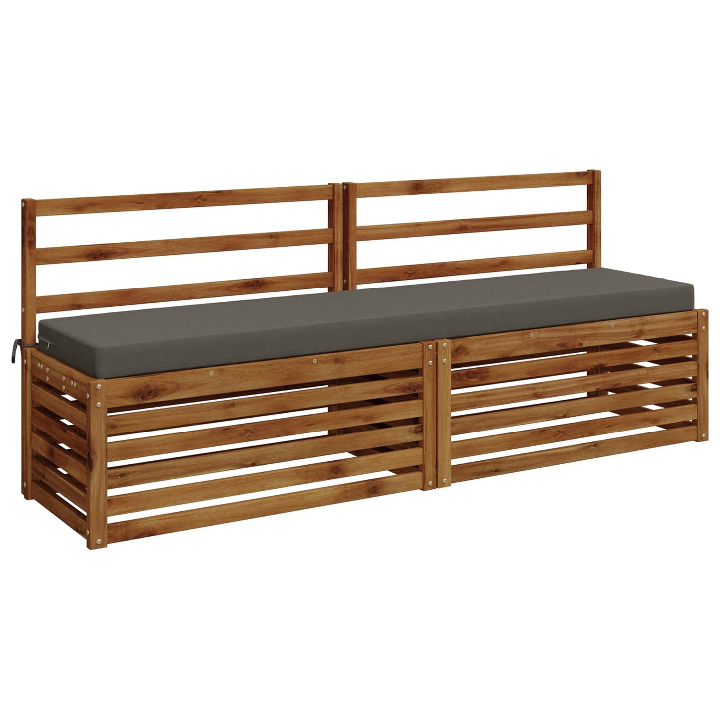 Bench Cushion SOEST 100% Polyester Grey 170 x 40 x 8 cm