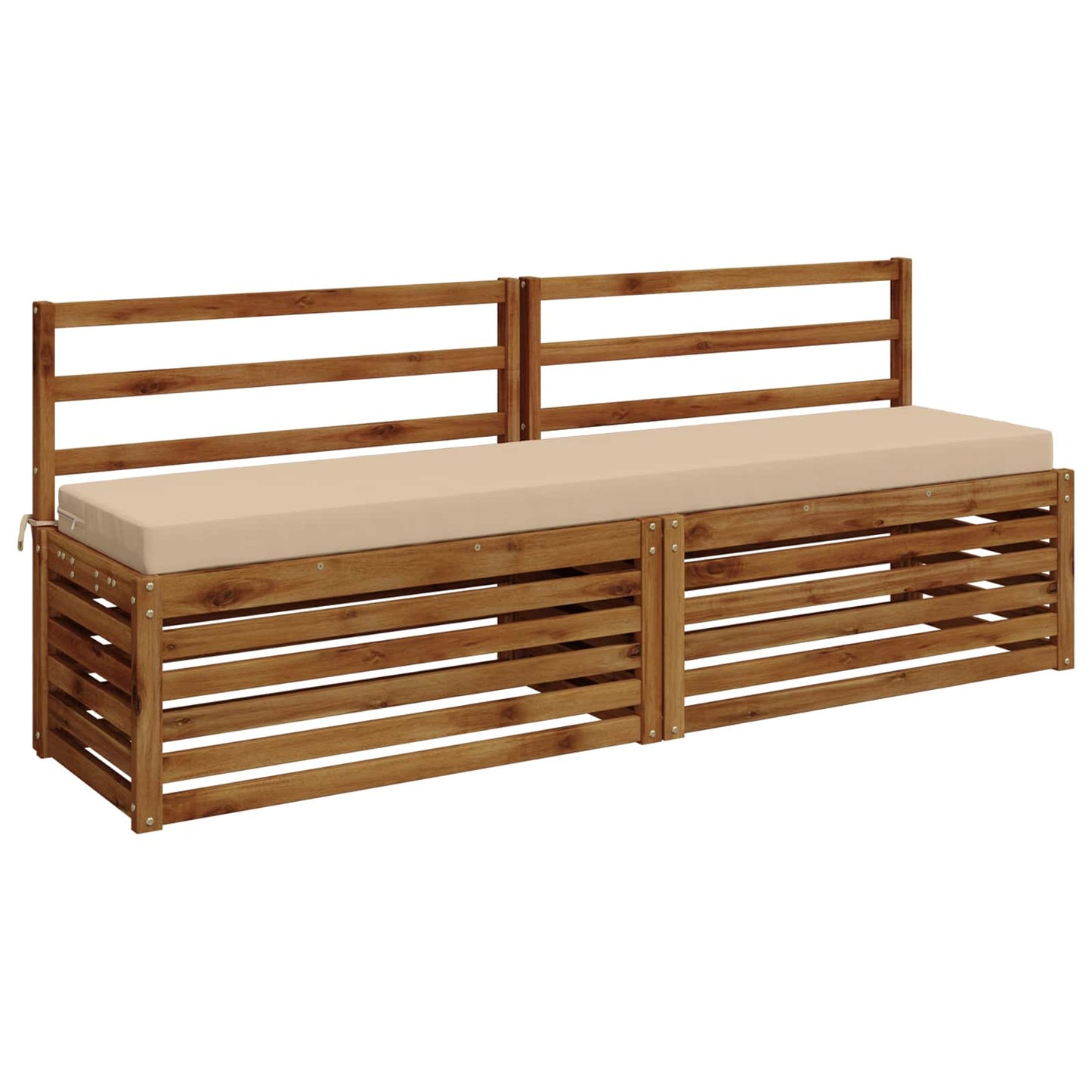 Bench Cushion SOEST 100% Polyester Cream 170 x 40 x 8 cm