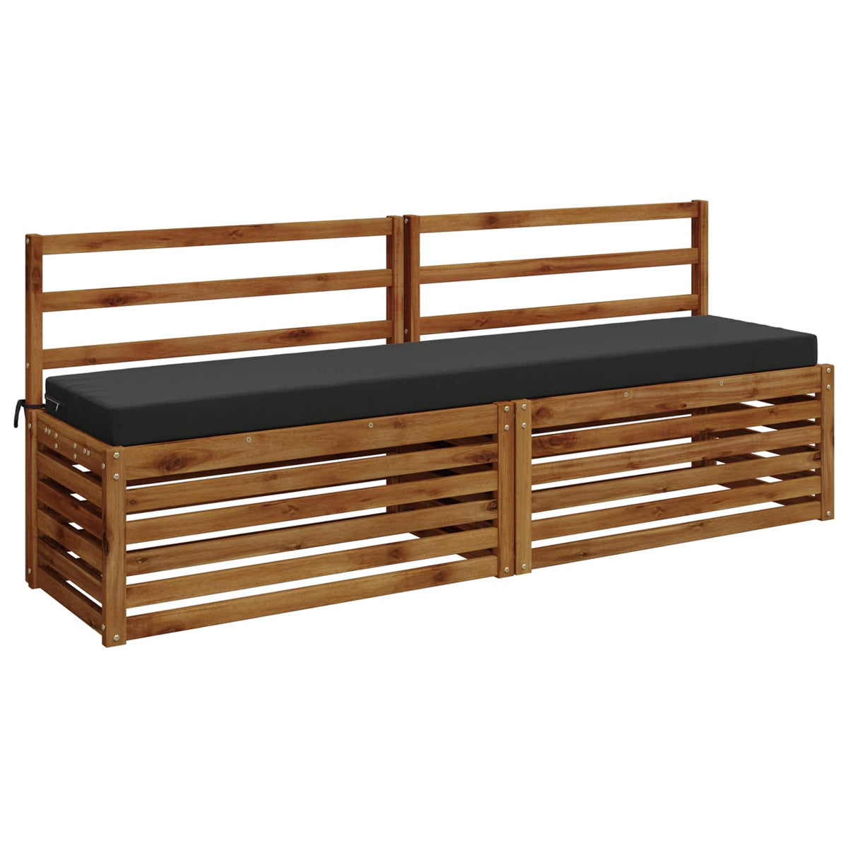 Bench Cushion SOEST 100% Polyester Anthracite 170 x 40 x 8 cm