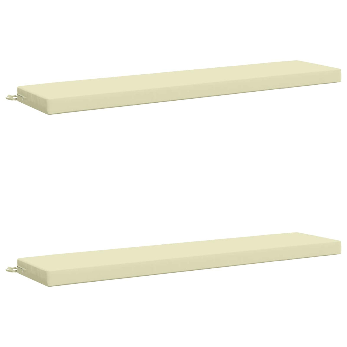 Bench Cushions SOEST 2 pcs 100% Polyester Cream 170 x 40 x 8 cm