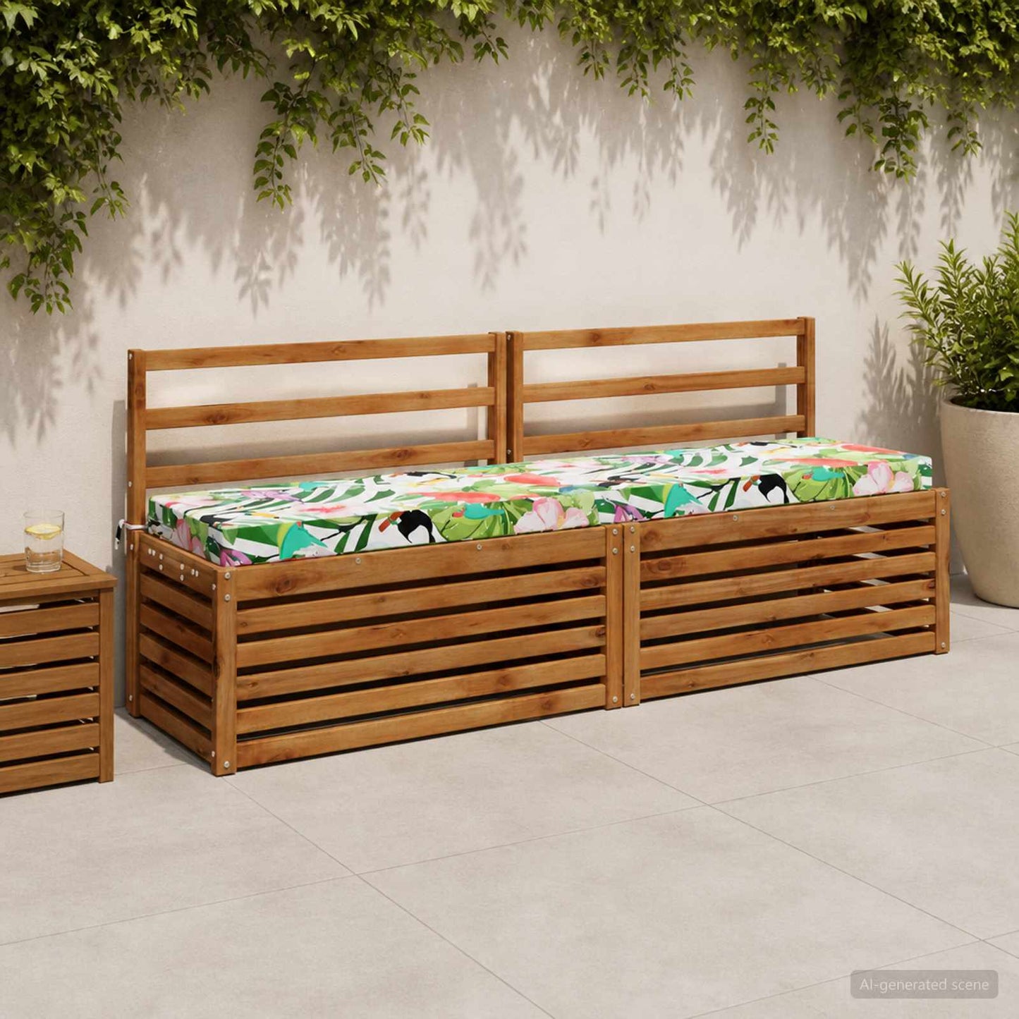2-Piece Bench Cushions SOEST 2 pcs 100% Polyester Multicolour