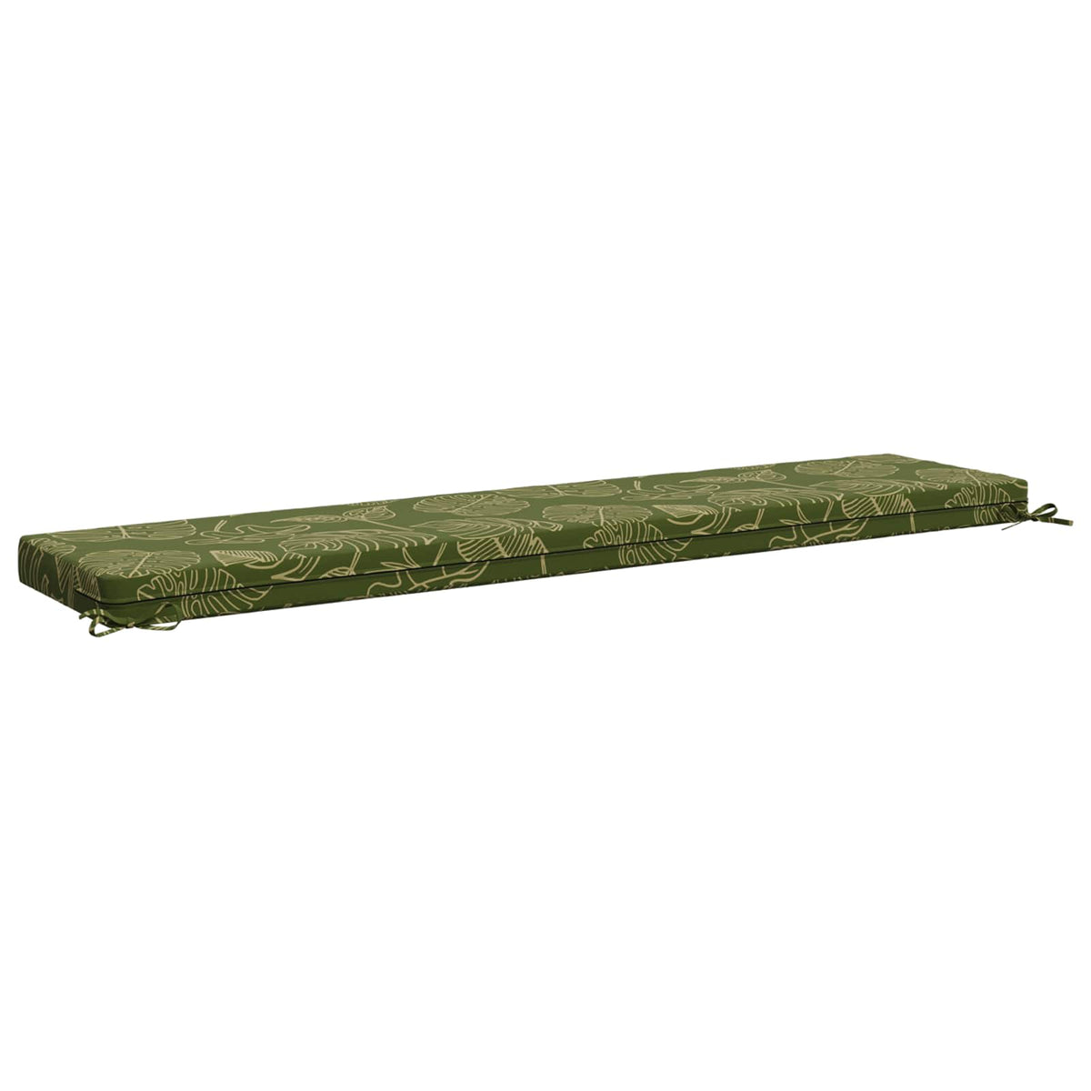 Bench Cushion SOEST 100% Polyester Leaf Design 170 x 40 x 8 cm