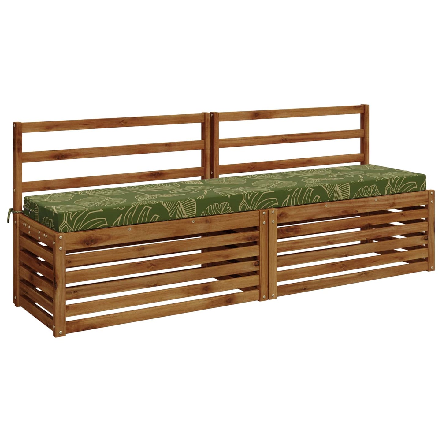 Bench Cushion SOEST 100% Polyester Leaf Design 170 x 40 x 8 cm