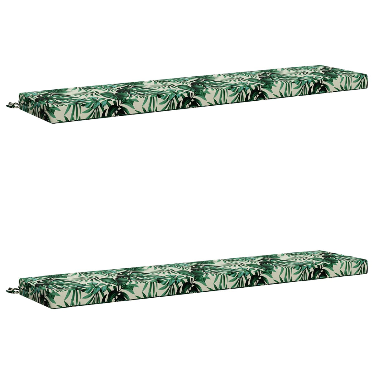 Bench Cushions SOEST 2 pcs 100% Polyester Leaf Pattern