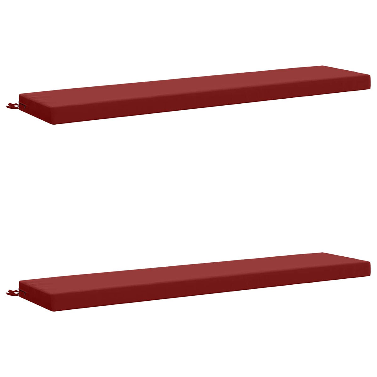 Bench Cushions SOEST 2 pcs 100% Polyester Wine Red