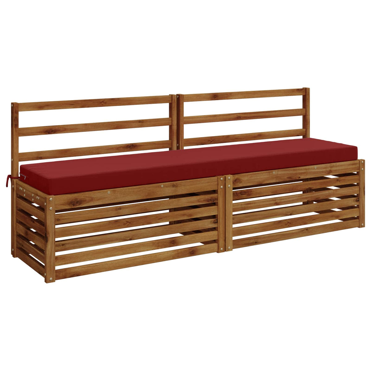 Bench Cushions SOEST 2 pcs 100% Polyester Wine Red