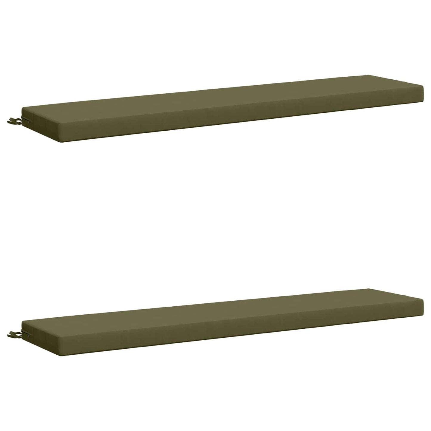 2-Piece Bench Cushions SOEST 2 pcs 100% Polyester Olive Green