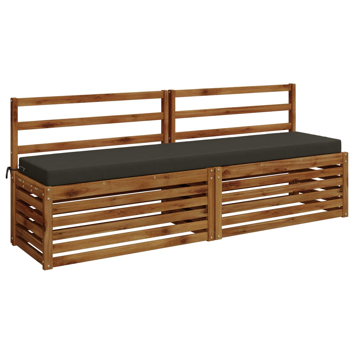Bench Cushion SOEST 100% Polyester Anthracite 180 x 40 x 8 cm