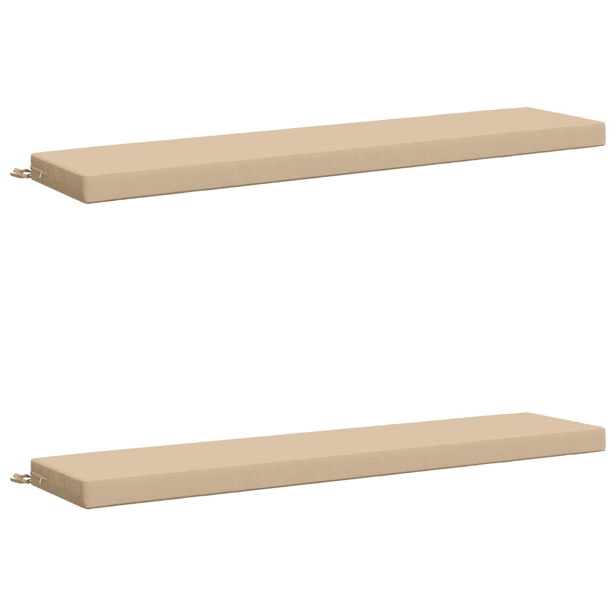 2-Piece Bench Cushions SOEST 2 pcs 100% Polyester Cream