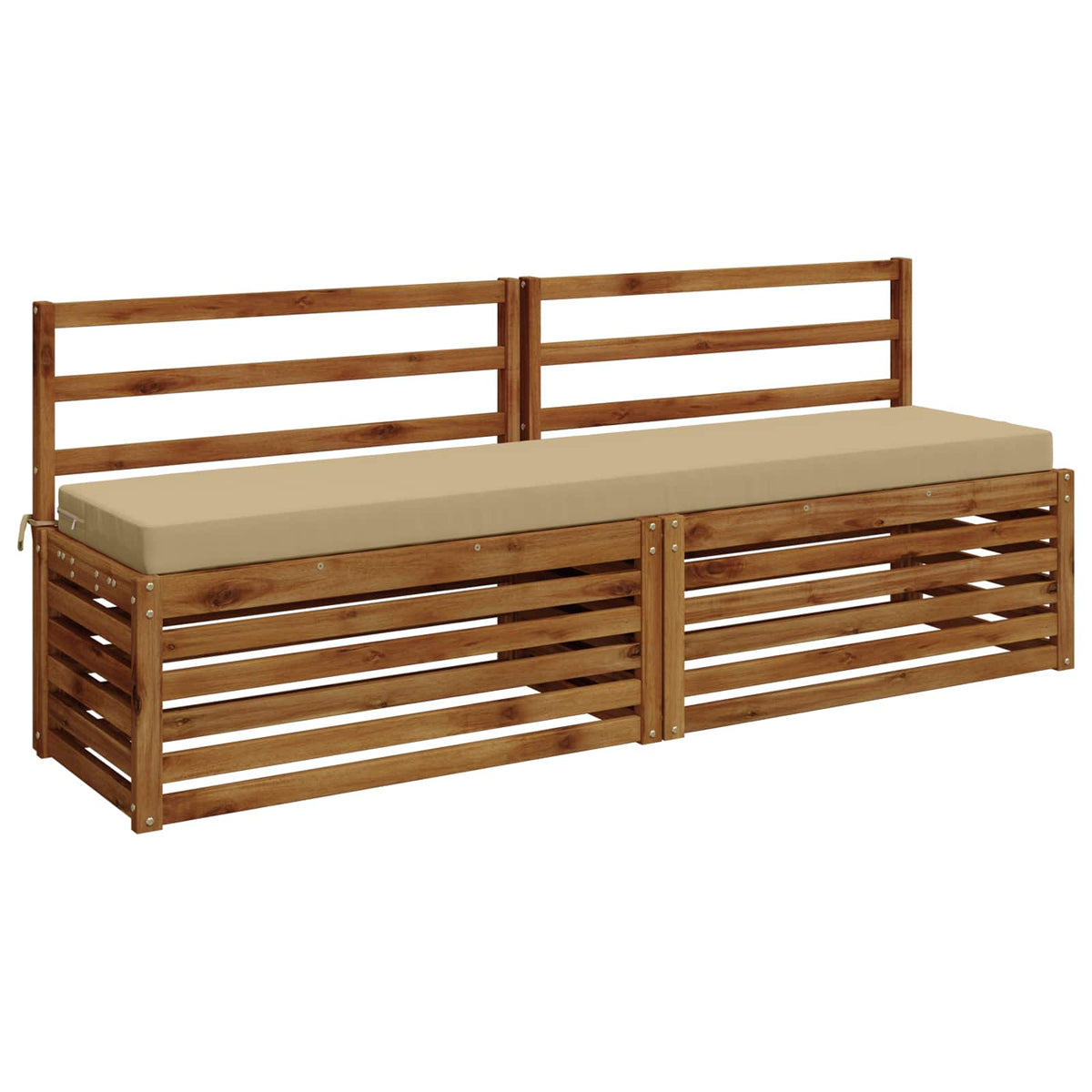 Bench Cushions SOEST 2 pcs 100% Polyester Beige 180 x 40 x 8 cm