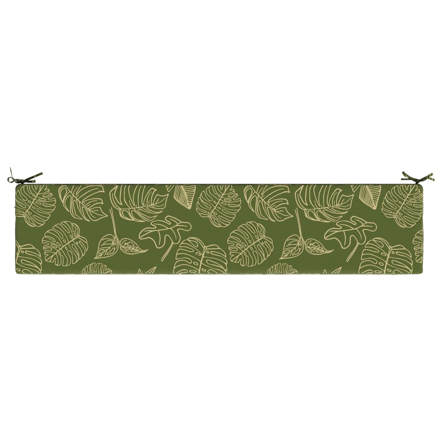 Bench Cushion SOEST 100% Polyester Leaf Design 180 x 40 x 8 cm
