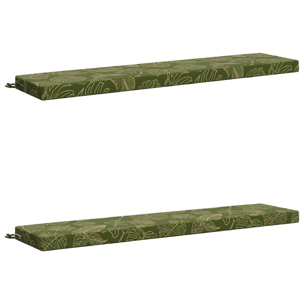 2-Piece Bench Cushions SOEST 2 pcs 100% Polyester Leaf Design
