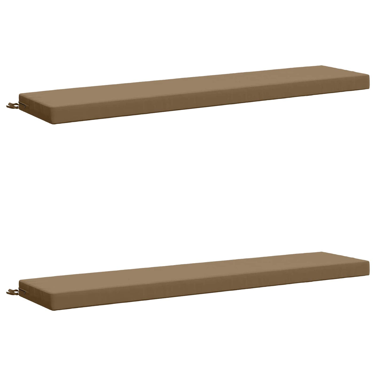 Bench Cushions SOEST 2 pcs 100% Polyester Taupe 180 x 40 x 8 cm