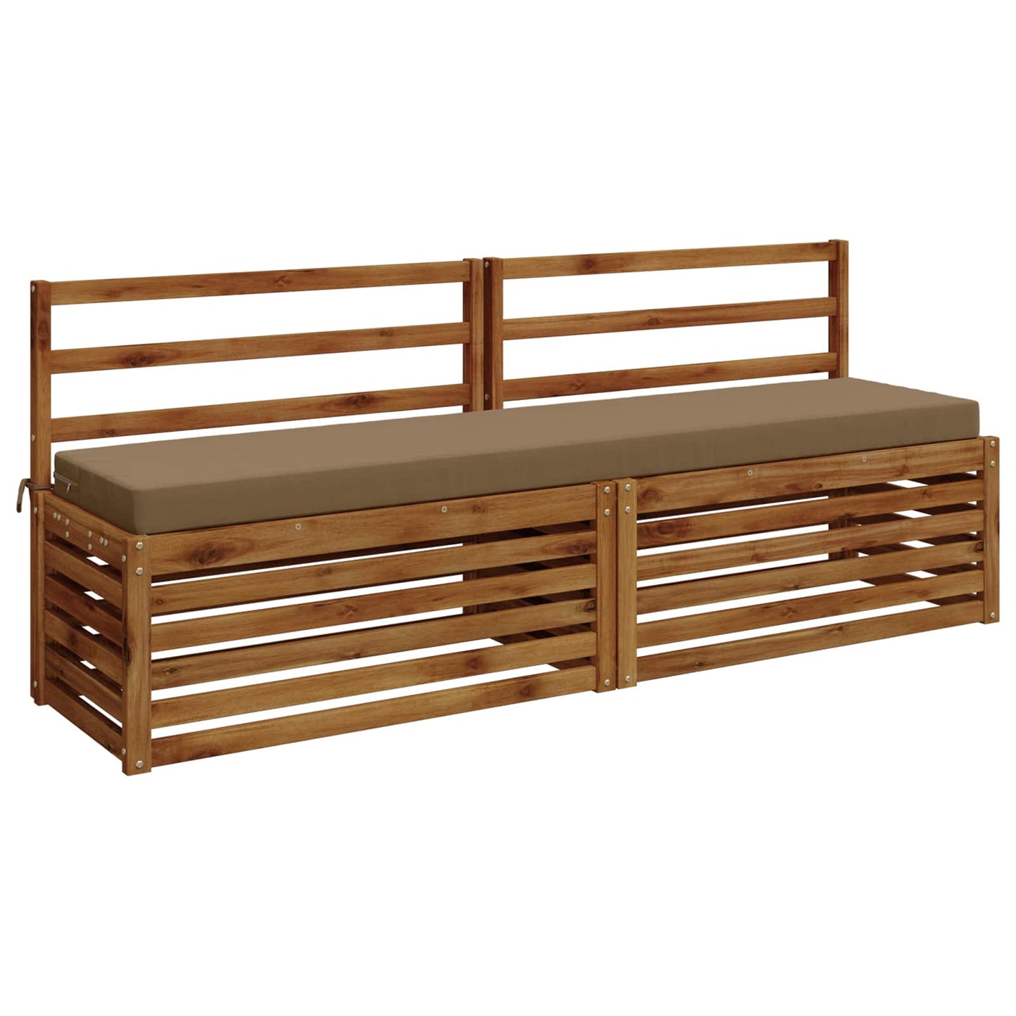 2-Piece Bench Cushions SOEST 2 pcs 100% Polyester Taupe