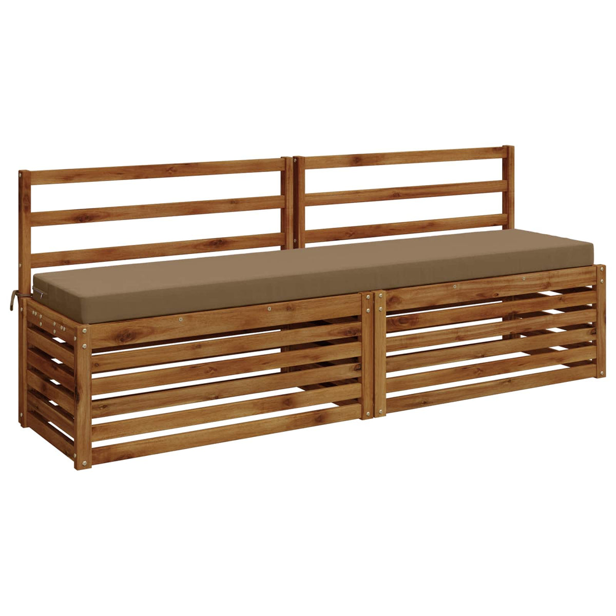 Bench Cushions SOEST 2 pcs 100% Polyester Taupe 180 x 40 x 8 cm
