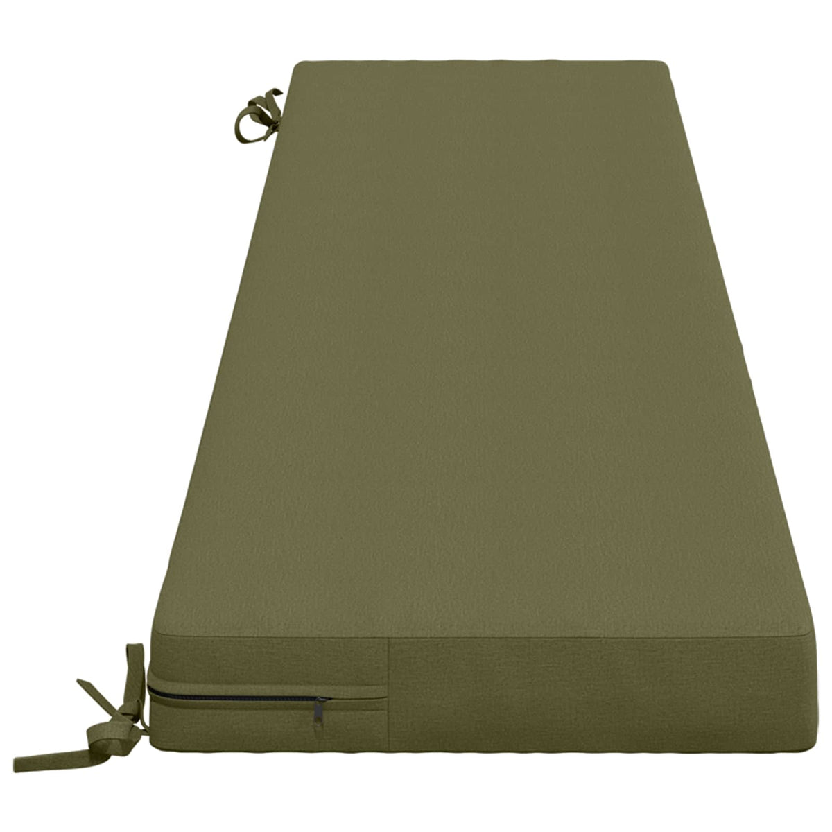 Bench Cushion SOEST 100% Polyester Olive Green 200 x 40 x 8 cm
