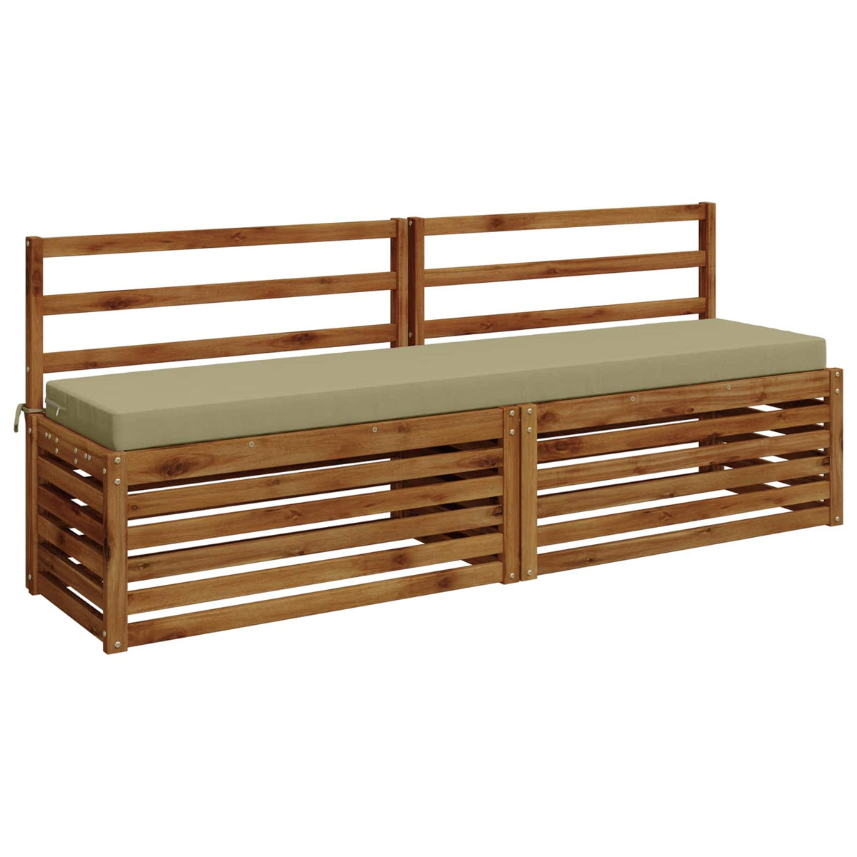 2-Piece Bench Cushions SOEST 2 pcs 100% Polyester Light Green