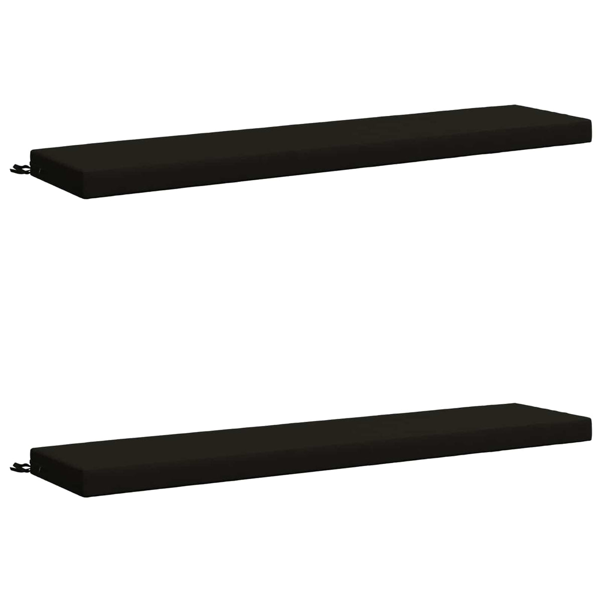 2-Piece Bench Cushions SOEST 2 pcs 100% Polyester Black