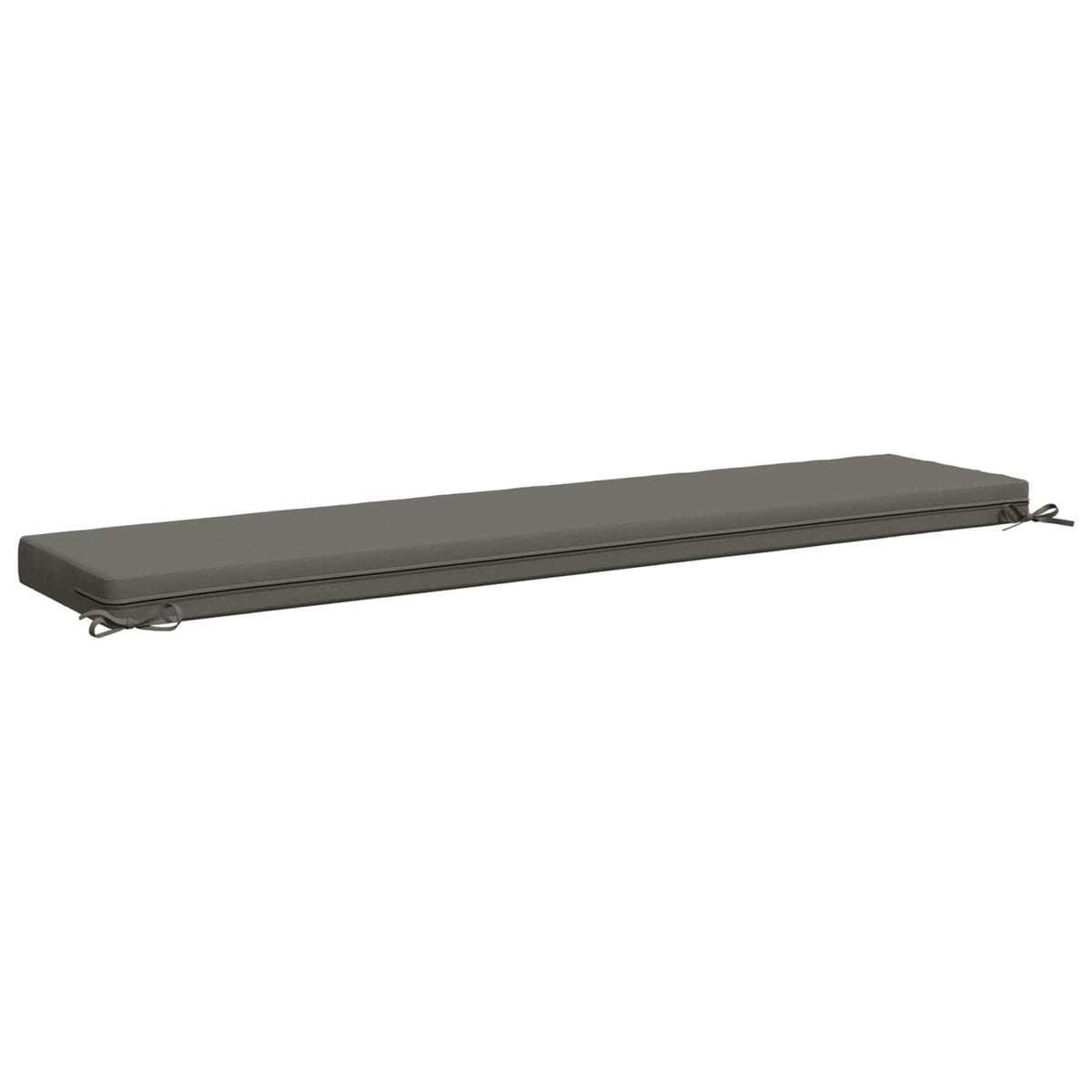 Bench Cushion SOEST 100% Polyester Grey 200 x 40 x 8 cm