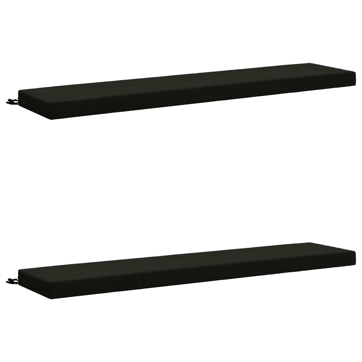 2-Piece Bench Cushions SOEST 2 pcs 100% Polyester Black