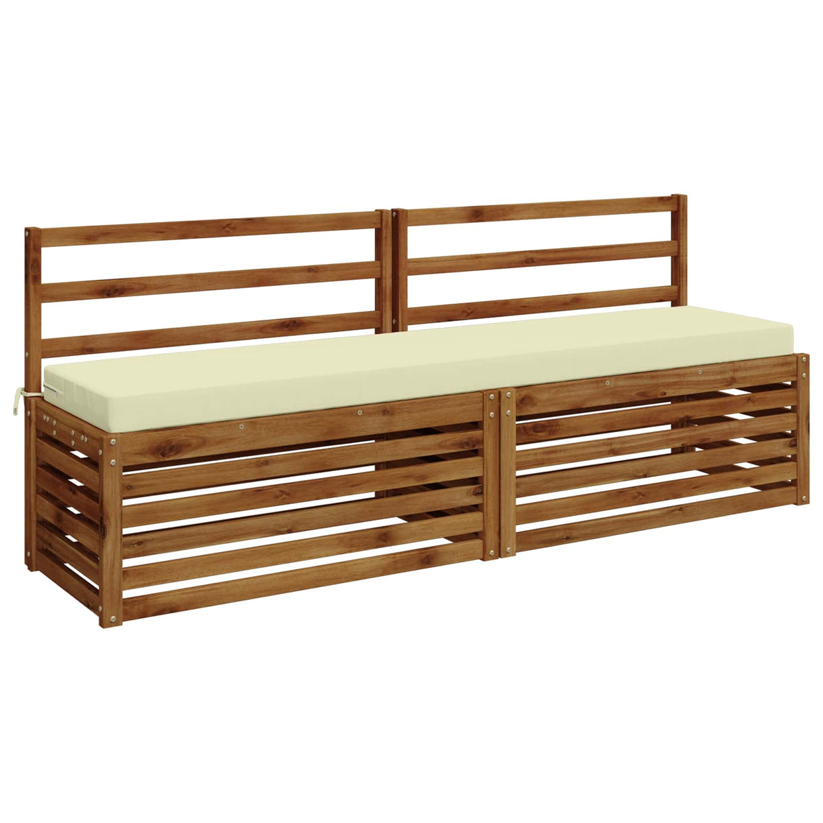 Bench Cushion SOEST 100% Polyester Cream 200 x 40 x 8 cm
