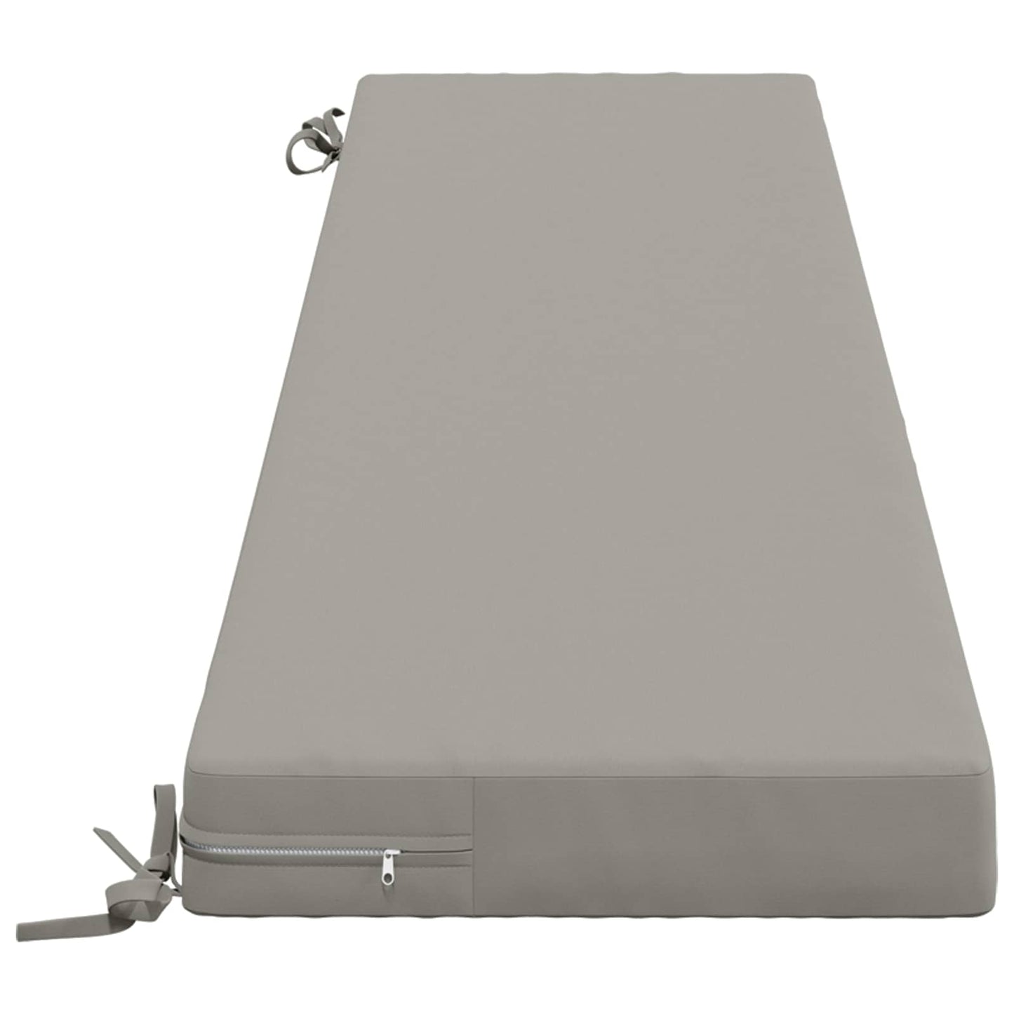 Bench Cushion SOEST 100% Polyester Grey 200 x 40 x 8 cm