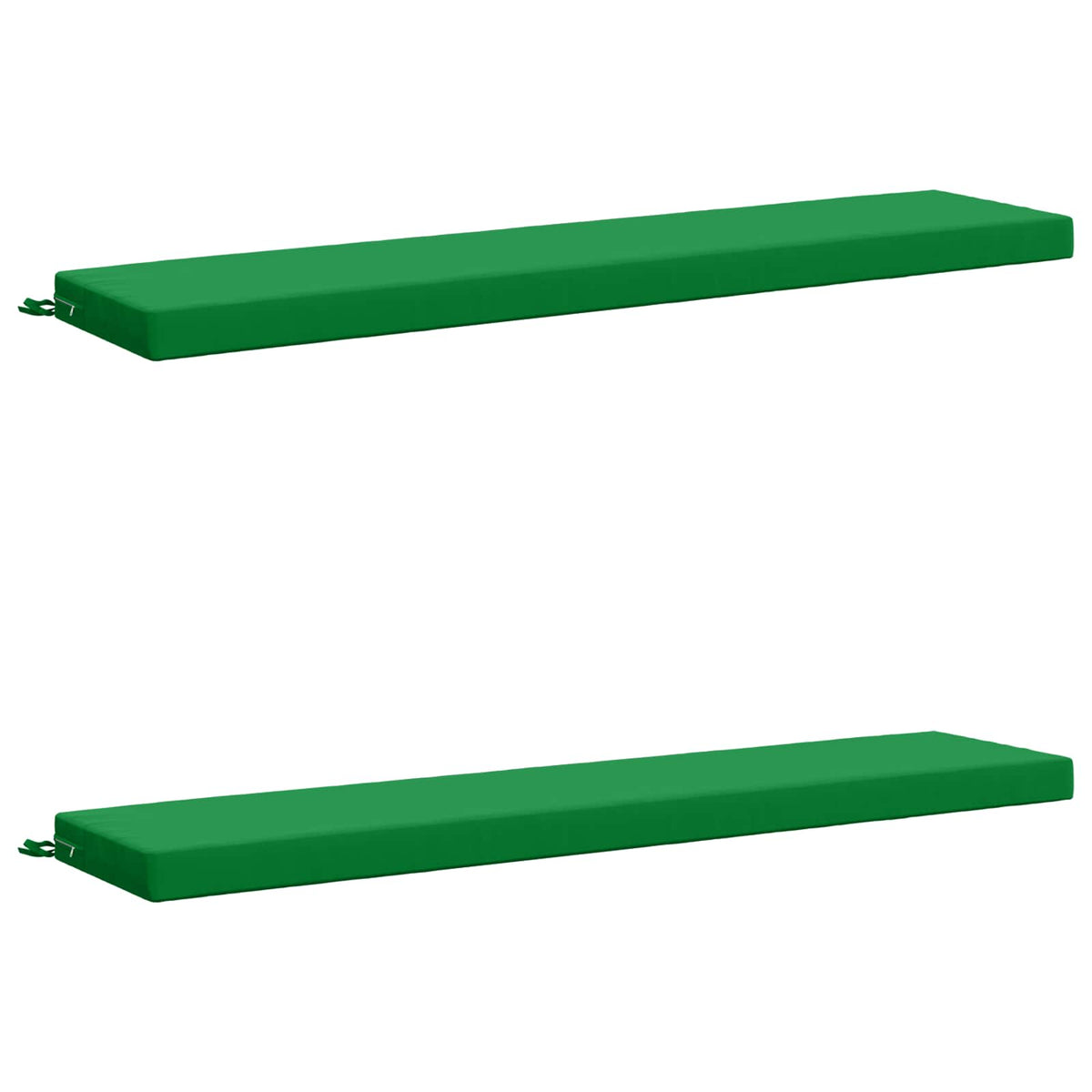 Bench Cushions SOEST 2 pcs 100% Polyester Green 200 x 40 x 8 cm