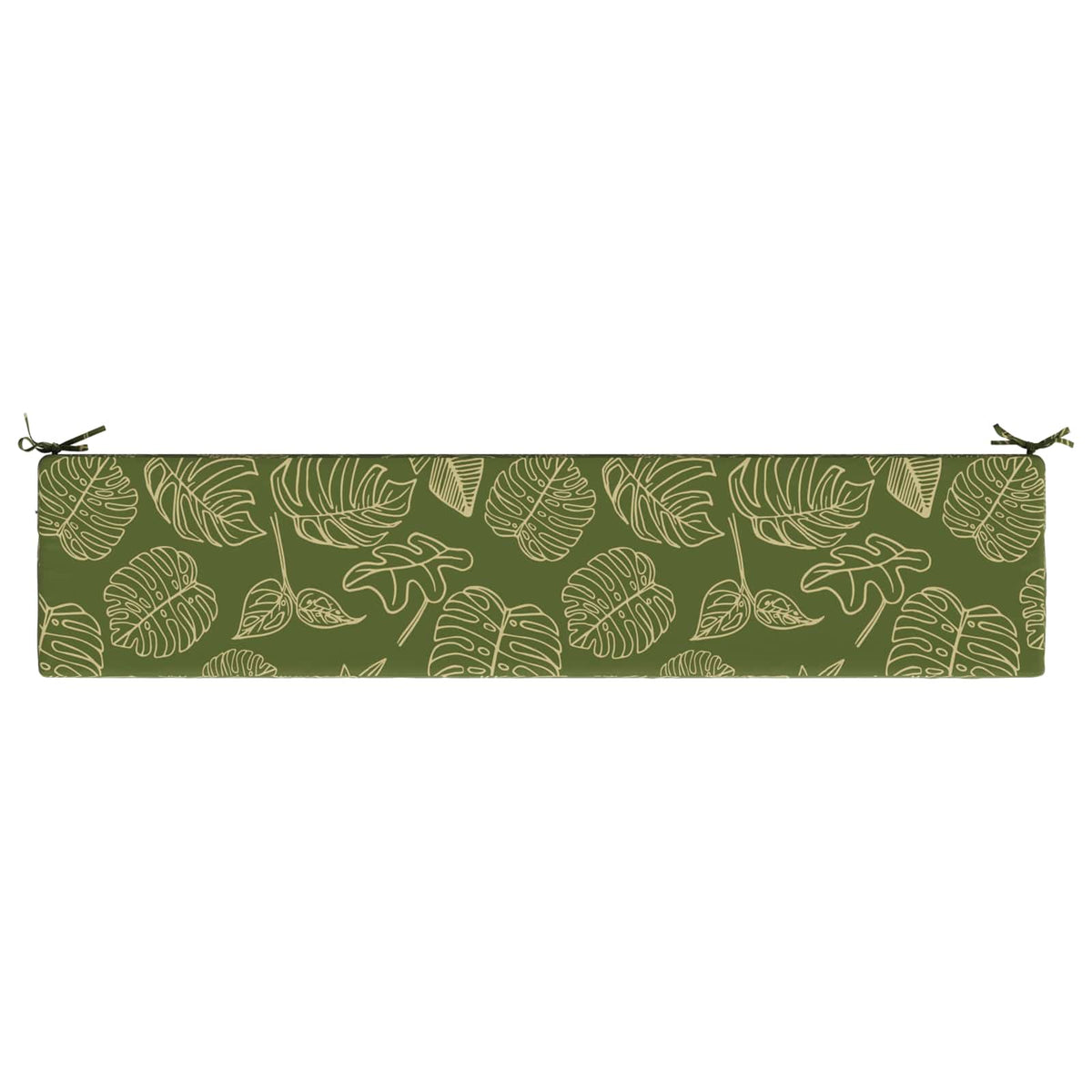Bench Cushion SOEST 100% Polyester Leaf Design 200 x 40 x 8 cm