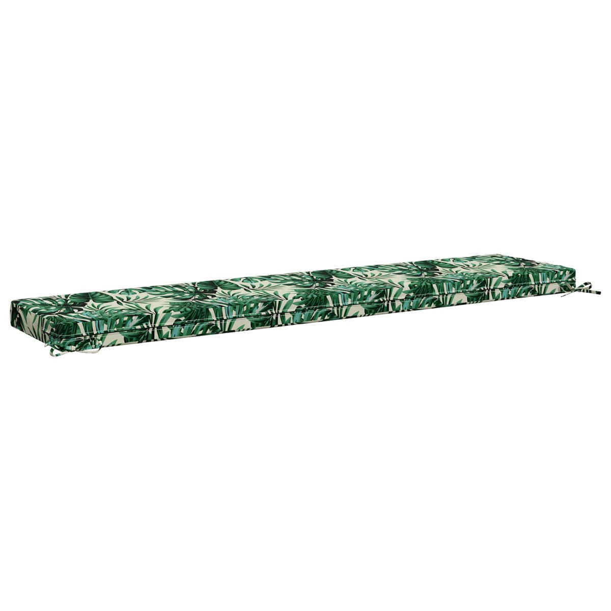 Bench Cushion SOEST 100% Polyester Leaf Pattern 200 x 40 x 8 cm