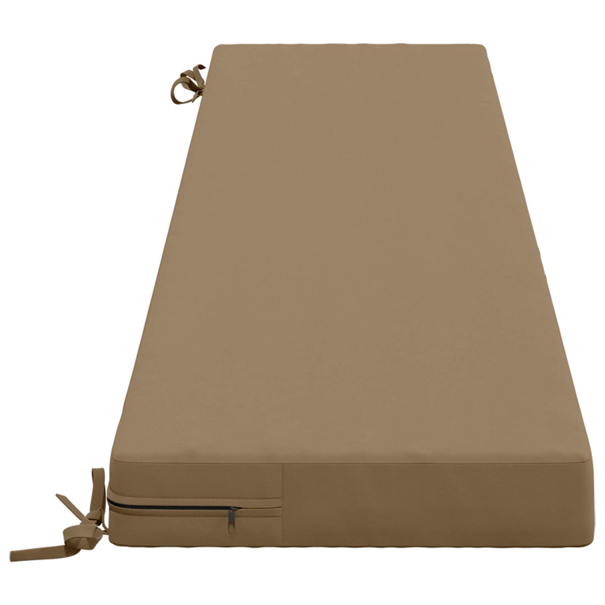 Bench Cushion SOEST 100% Polyester Taupe 200 x 40 x 8 cm