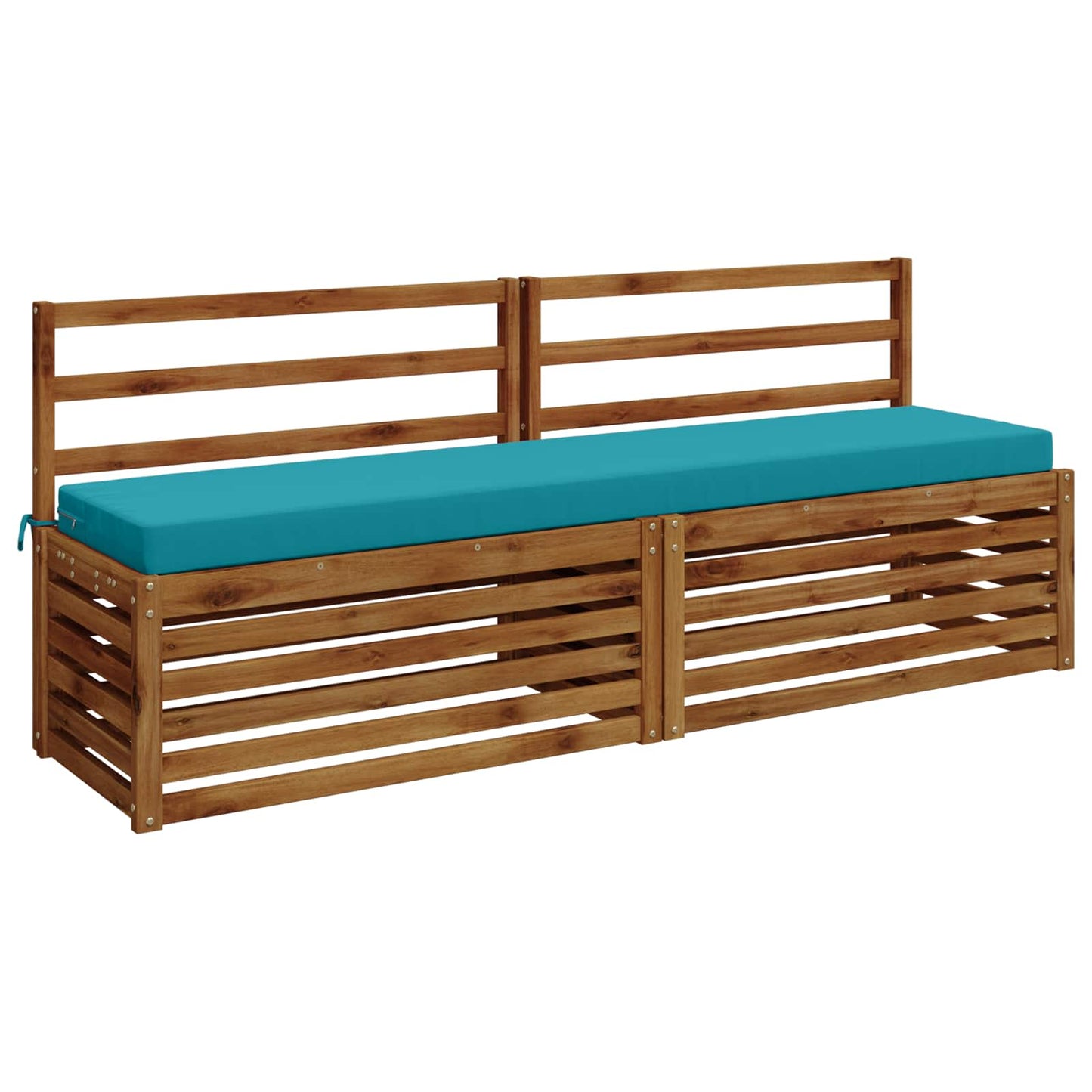 Bench Cushion SOEST 100% Polyester Turquoise 200 x 40 x 8 cm