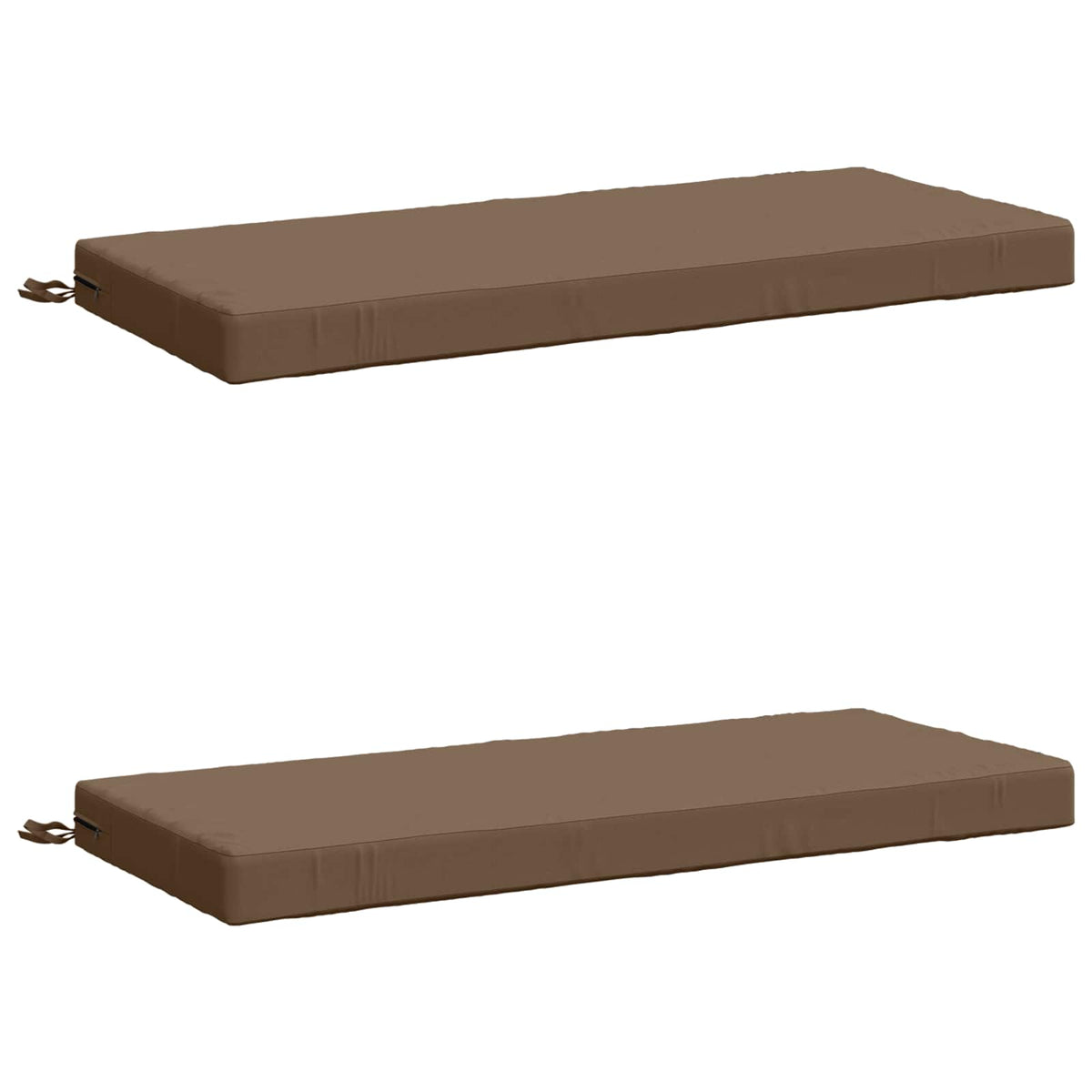 2-Piece Bench Cushions SOEST 2 pcs 100% Polyester Taupe