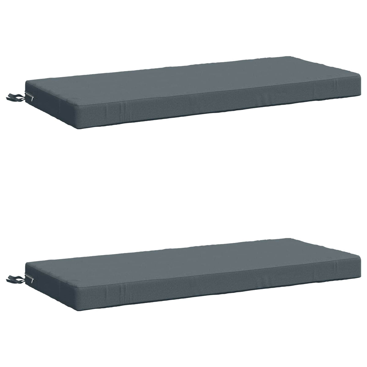 Bench Cushions SOEST 2 pcs 100% Polyester Blue 110 x 50 x 8 cm